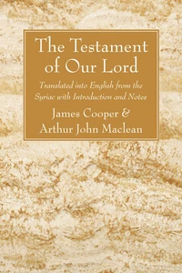 Cover of The Testament of Our Lord