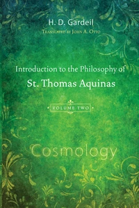 Cover of Introduction to the Philosophy of St. Thomas Aquinas, Volume 2