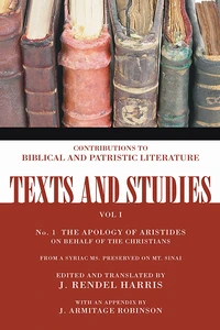 Cover of The Apology of Aristides