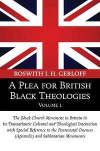 Cover of A Plea for British Black Theologies, Volume 1