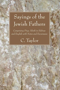 Cover of Sayings of the Jewish Fathers