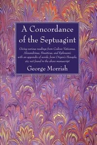 Cover of A Concordance of the Septuagint