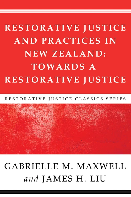 Cover of Restorative Justice and Practices in New Zealand