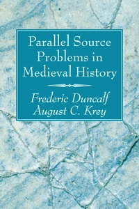Cover of Parallel Source Problems in Medieval History
