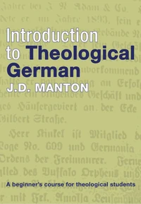 Cover of Introduction to Theological German