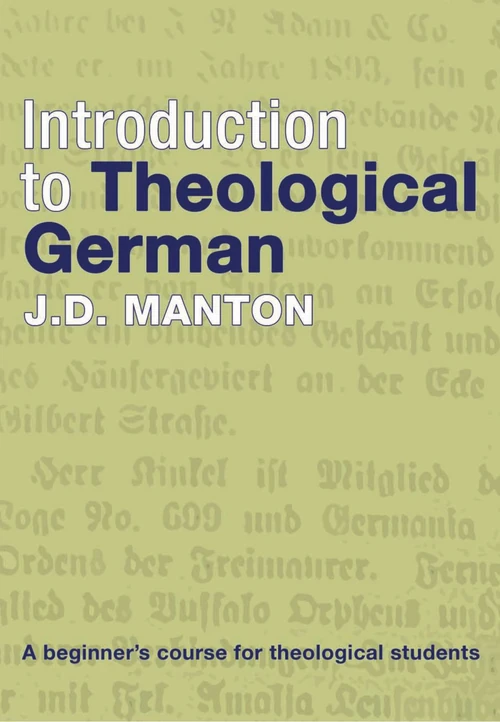 Cover of Introduction to Theological German