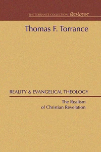 Cover of Reality and Evangelical Theology