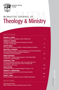 Cover of McMaster Journal of Theology and Ministry: Volume 14, 2012–2013