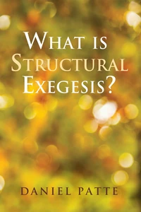 Cover of What is Structural Exegesis?