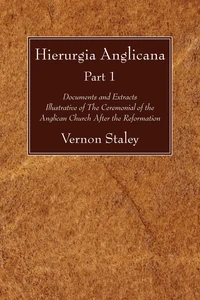 Cover of Hierurgia Anglicana, Part 1