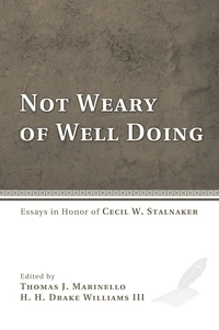 Cover of Not Weary of Well Doing