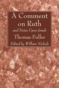 Cover of A Comment on Ruth