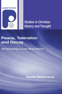 Cover of Peace, Toleration and Decay