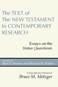Cover of The Text of the New Testament in Contemporary Research