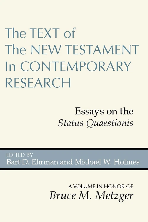 Cover of The Text of the New Testament in Contemporary Research