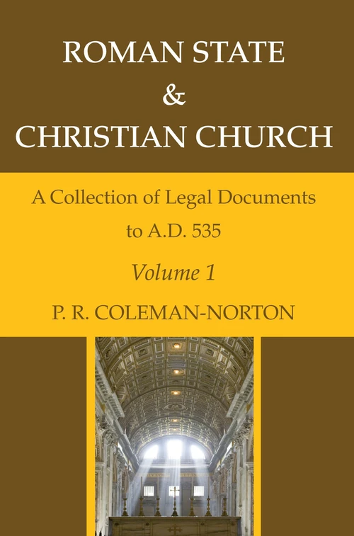 Cover of Roman State & Christian Church Volume 1