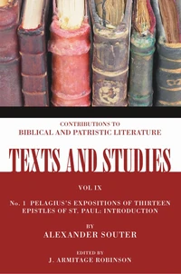 Cover of Pelagius's Expositions of Thirteen Epistles of St. Paul
