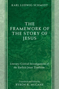 Cover of The Framework of the Story of Jesus