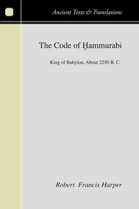 Cover of The Code of Hammurabi