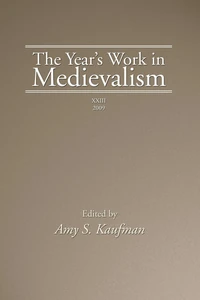 Cover of The Year's Work in Medievalism, 2009
