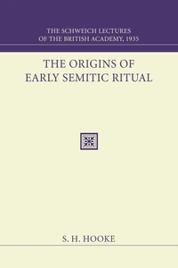 Cover of The Origins of Early Semitic Ritual