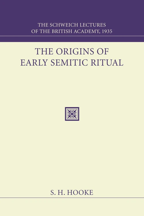 Cover of The Origins of Early Semitic Ritual