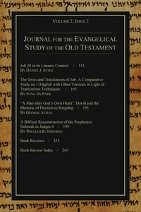 Cover of Journal for the Evangelical Study of the Old Testament, 2.2