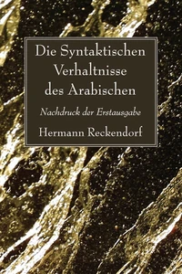 Cover of Die Syntaktischen Verhaltnisse des Arabischen