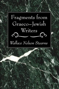 Cover of Fragments from Graeco–Jewish Writers