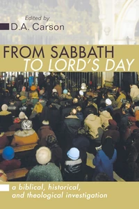 Cover of From Sabbath to Lord's Day