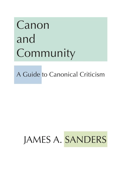 Cover of Canon and Community