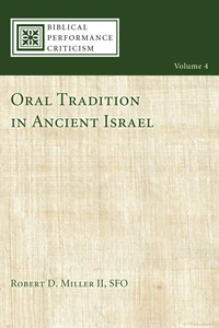 Cover of Oral Tradition in Ancient Israel