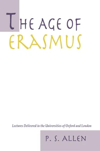 Cover of The Age of Erasmus