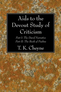 Cover of Aids to the Devout Study of Criticism