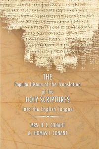 Cover of The History of the Translation of the Holy Scriptures into the English Tongue
