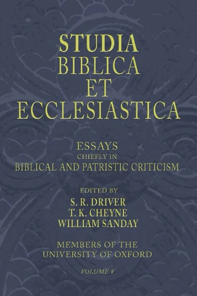 Cover of Studia Biblica et Ecclesiastica, 5 Volumes