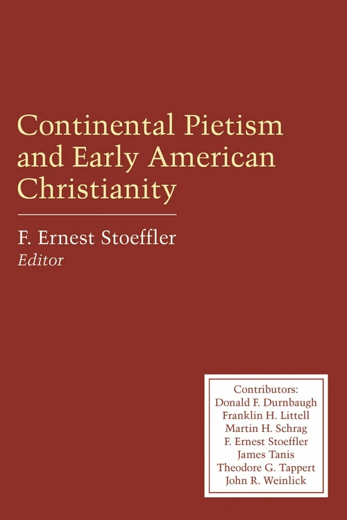 Cover of Continental Pietism and Early American Christianity