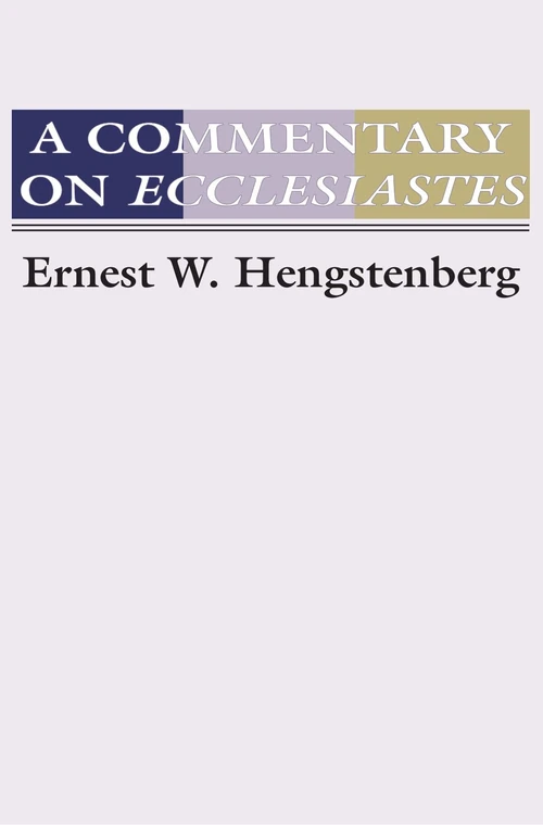 Cover of A Commentary on Ecclesiastes