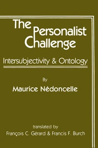 Cover of The Personalist Challenge
