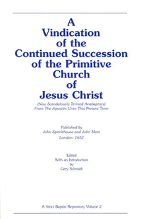 Cover of A Vindication of the Continued Succession of the Primitive Church of Jesus Christ