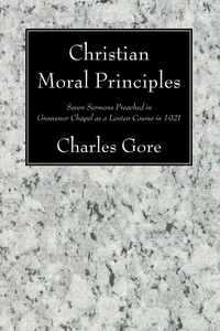 Cover of Christian Moral Principles