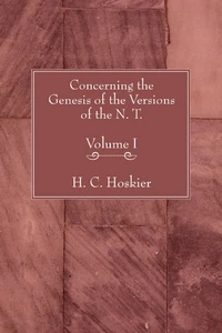 Cover of Concerning the Genesis of the Versions of the N.T., 2 Volumes