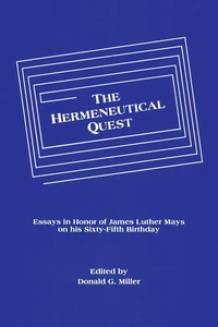 Cover of The Hermeneutical Quest