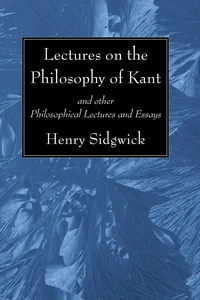 Cover of Lectures on the Philosophy of Kant