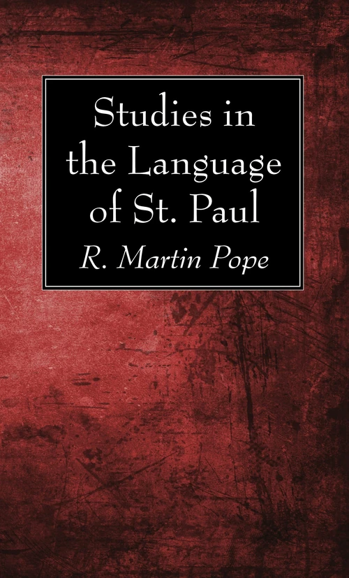 Cover of Studies in the Language of St. Paul