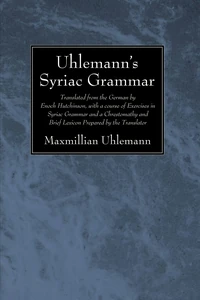 Cover of Uhlemann’s Syriac Grammar