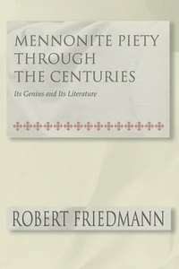 Cover of Mennonite Piety Through the Centuries