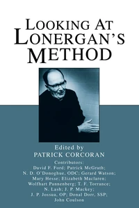 Cover of Looking at Lonergan's Method