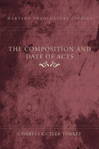 Cover of The Composition and Date of Acts