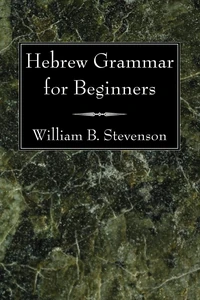 Cover of Hebrew Grammar for Beginners
